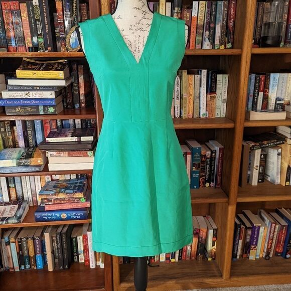 tibi Kelly green silk mini sheath dress size 2 - Picture 1 of 5